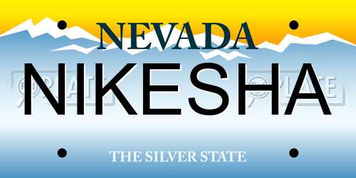 NIKESHA Nevada License Plate