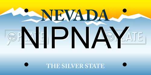 NIPNAY Nevada License Plate
