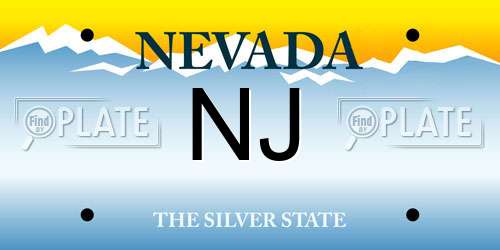 NJ Nevada License Plate