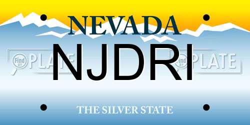 NJDRI Nevada License Plate