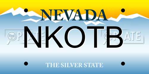 NKOTB Nevada License Plate