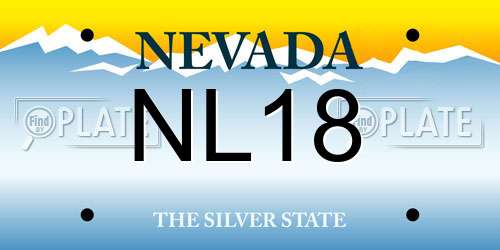 NL18 Nevada License Plate