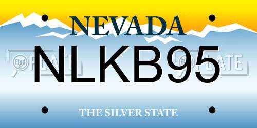 NLKB95 Nevada License Plate