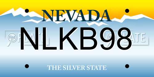 NLKB98 Nevada License Plate