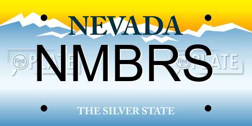 NMBRS Nevada License Plate