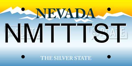 NMTTTST Nevada License Plate