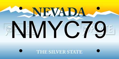 NMYC79 Nevada License Plate