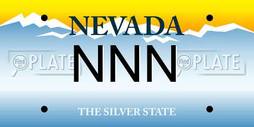 NNN Nevada License Plate