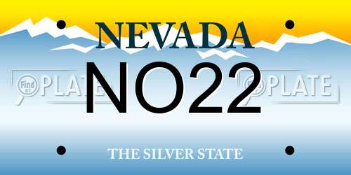 NO22 Nevada License Plate
