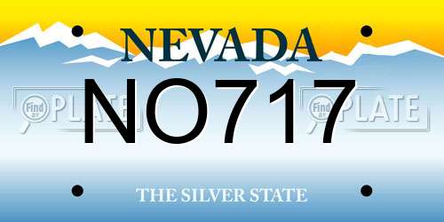 NO717 Nevada License Plate