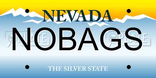 NOBAGS Nevada License Plate