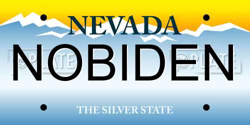 NOBIDEN Nevada License Plate