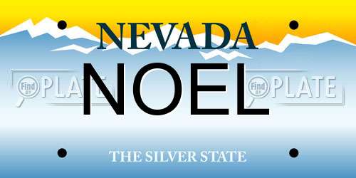 NOEL Nevada License Plate