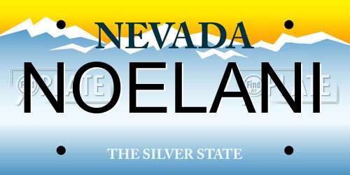 NOELANI Nevada License Plate