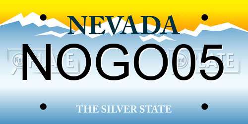 NOGO05 Nevada License Plate