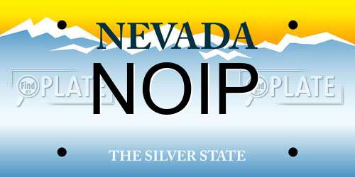 NOIP Nevada License Plate