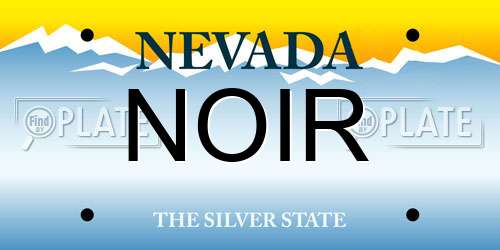 NOIR Nevada License Plate