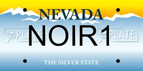 NOIR1 Nevada License Plate
