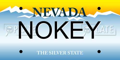 NOKEY Nevada License Plate