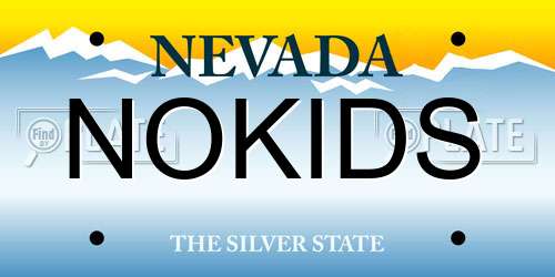 NOKIDS Nevada License Plate