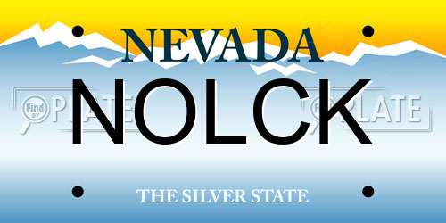 NOLCK Nevada License Plate
