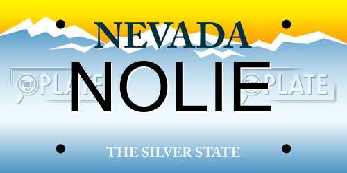 NOLIE Nevada License Plate