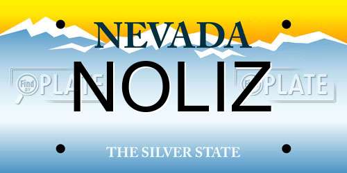 NOLIZ Nevada License Plate