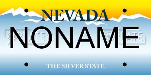 NONAME Nevada License Plate
