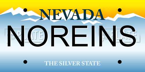 NOREINS Nevada License Plate