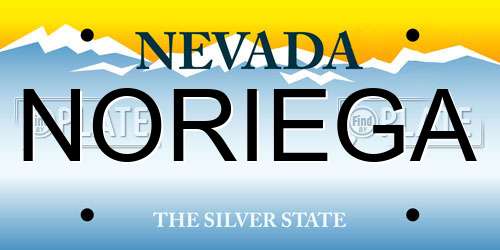 NORIEGA Nevada License Plate