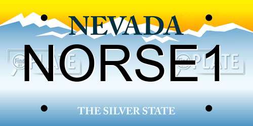 NORSE1 Nevada License Plate