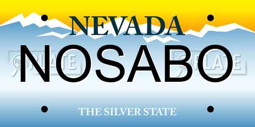 NOSABO Nevada License Plate