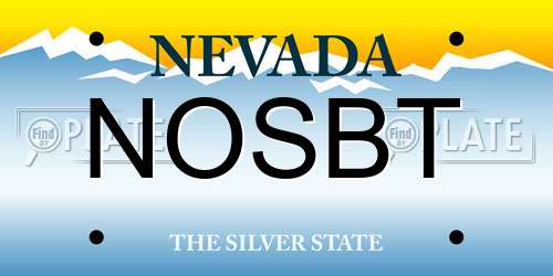 NOSBT Nevada License Plate