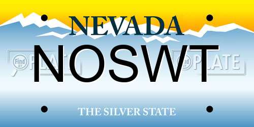 NOSWT Nevada License Plate