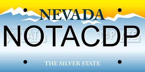 NOTACDP Nevada License Plate