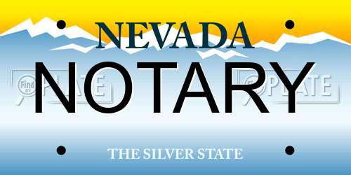 NOTARY Nevada License Plate