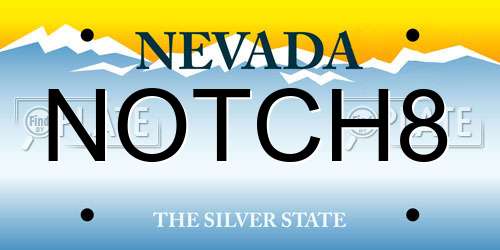 NOTCH8 Nevada License Plate