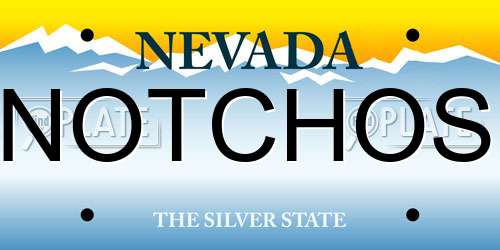 NOTCHOS Nevada License Plate