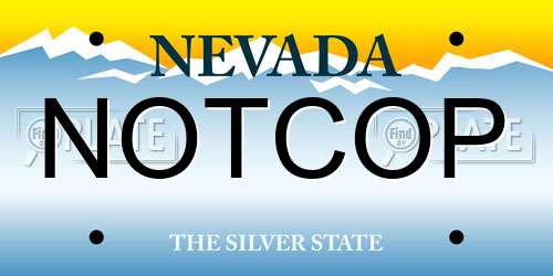 NOTCOP Nevada License Plate