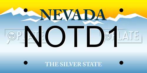 NOTD1 Nevada License Plate
