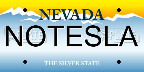 NOTESLA Nevada License Plate