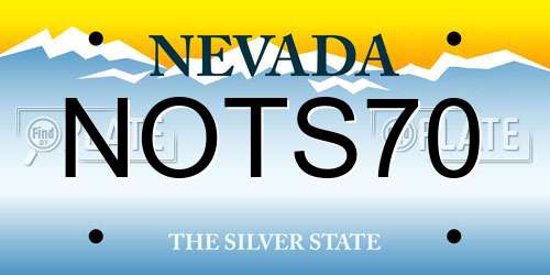 NOTS70 Nevada License Plate