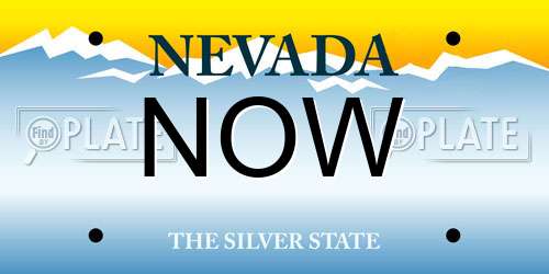 NOW Nevada License Plate