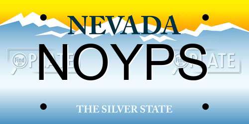 NOYPS Nevada License Plate