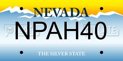 NPAH40 Nevada License Plate