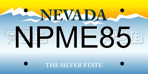 NPME85 Nevada License Plate