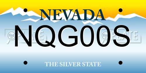 NQG00S Nevada License Plate