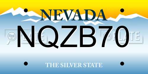 NQZB70 Nevada License Plate