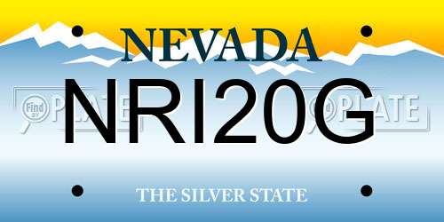 NRI20G Nevada License Plate
