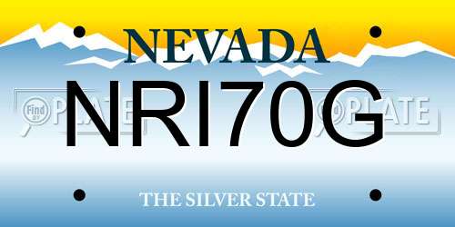 NRI70G Nevada License Plate